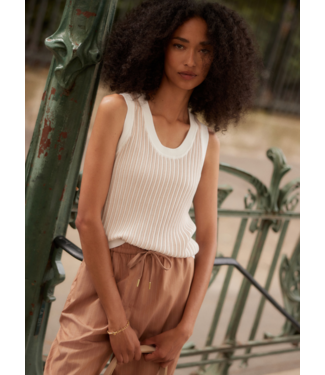Varley Aldcroft Stitch Knit Tank- Snow White