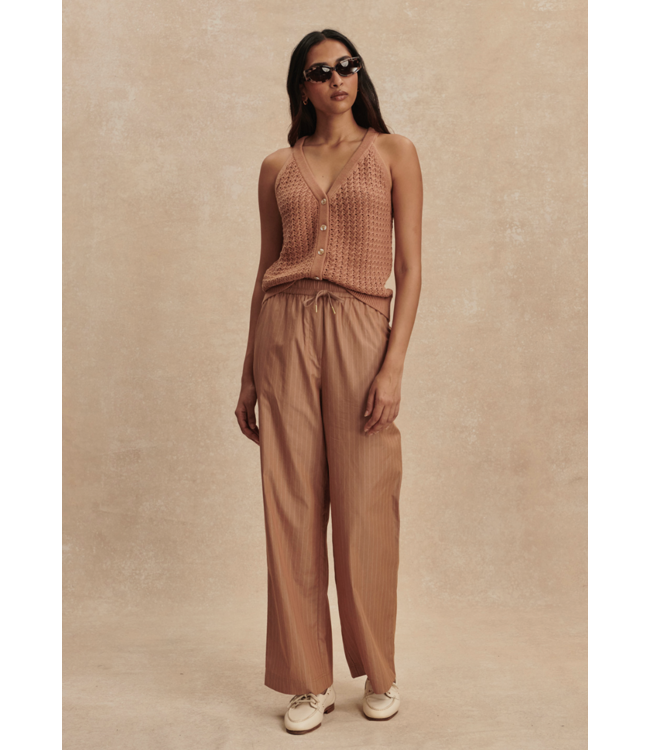 Rowan Straight Leg 30- Camel Stripe