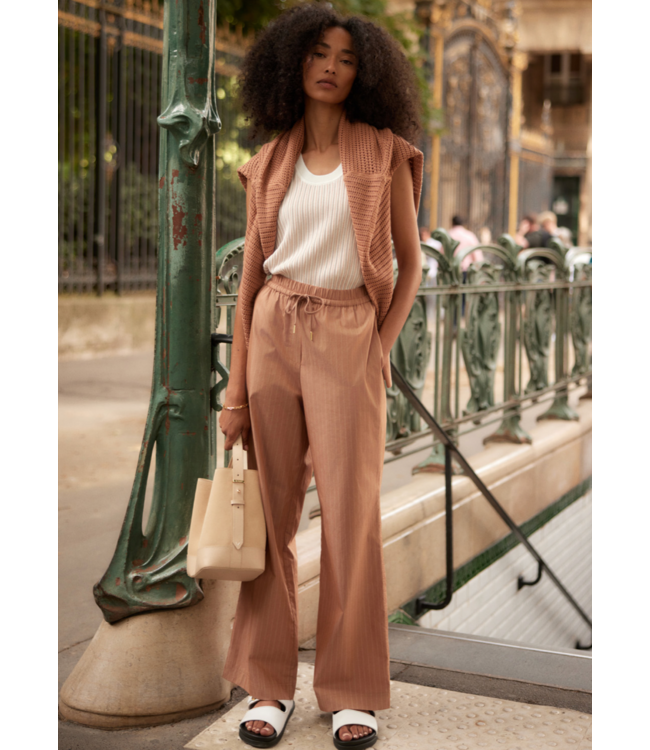 Rowan Straight Leg 30- Camel Stripe