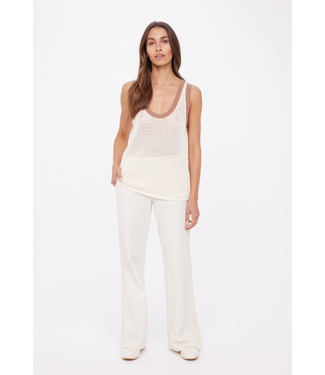 The Upside Fenway Wales Knit Tank- Natural