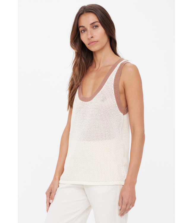 Fenway Wales Knit Tank- Natural