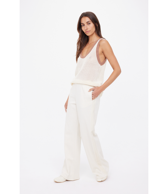 Navar Marine Wide Leg Pant- Natural