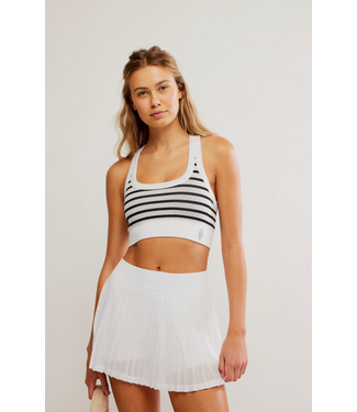Free People Go To Stripe Bra- White Combo