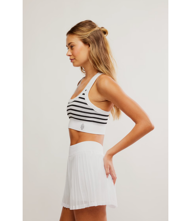 Go To Stripe Bra- White Combo
