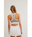 Go To Stripe Bra- White Combo