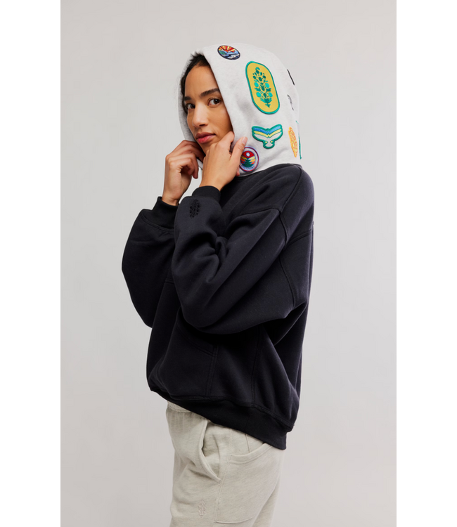 Final Call Patch Hoodie- Black