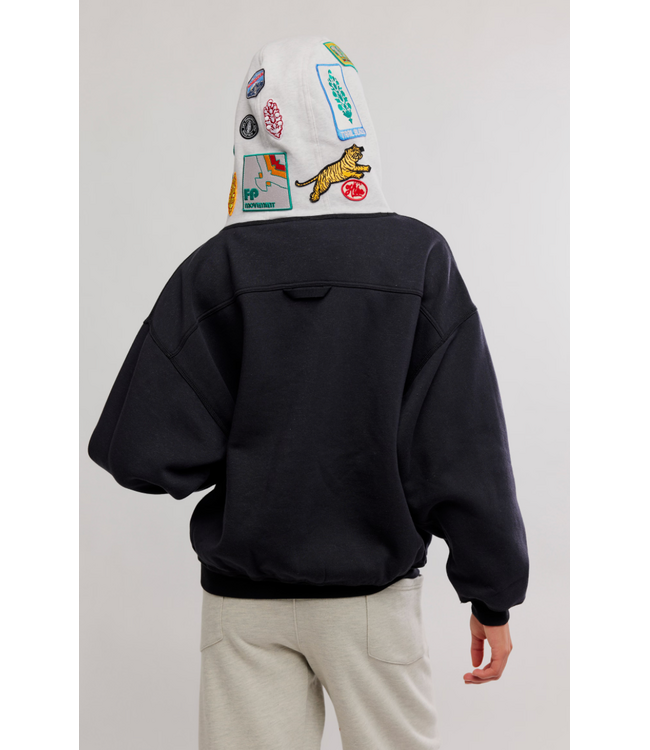 Final Call Patch Hoodie- Black