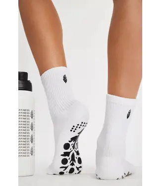 Free People Total Buti Pilates Socks- White