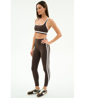 Splits59 Bianca High Waist Rigor 7/8- Dark Chocolate/White