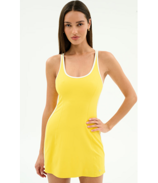 Splits59 Ella Airweight Dress- Bright Yellow/White