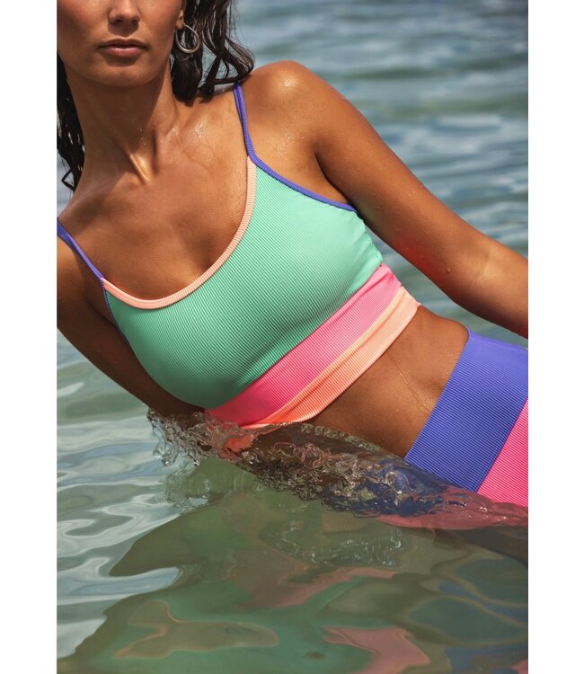 Eva Top & Emmy Bottom- Sherbert Shores Colorblock