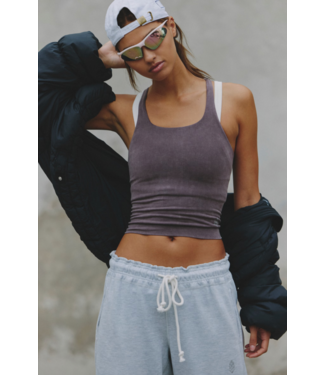 Free People Go To Smooth SQ NCK Cami- Washed Truffle