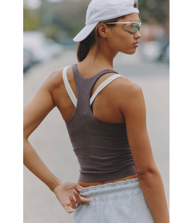 Go To Smooth SQ NCK Cami- Washed Truffle