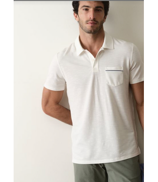 Marine Layer Air Pocket Polo- White