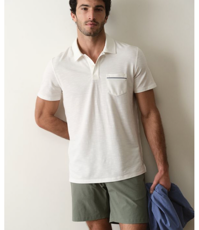 Air Pocket Polo- White