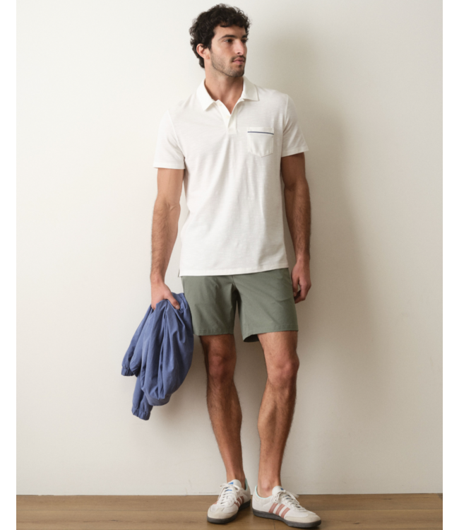 Air Pocket Polo- White