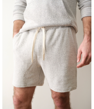 Marine Layer Portola Beach Short 6"- White/Navy