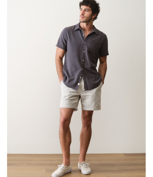 Saturday Beach Short 6"- Green Stripe