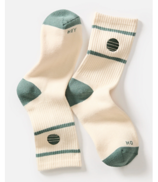 Marine Layer Gym Sock- Natural/Deep Sea Sun Icon