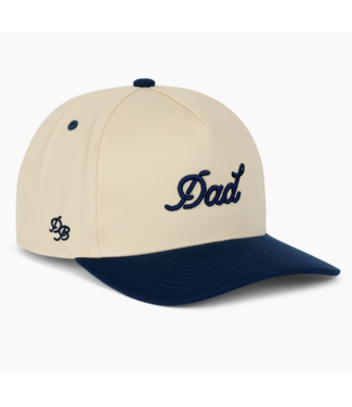 Dad 3D Puff Snapback- Cream/Navy