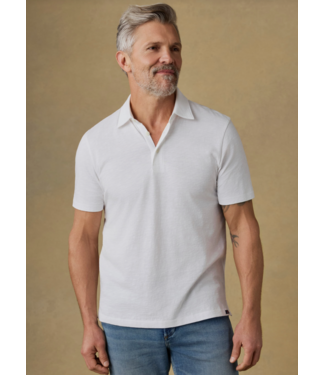 Faherty Brand Sunwashed T-Shirt Polo- White