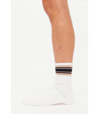 The Upside Crew Grip Sock- Natural