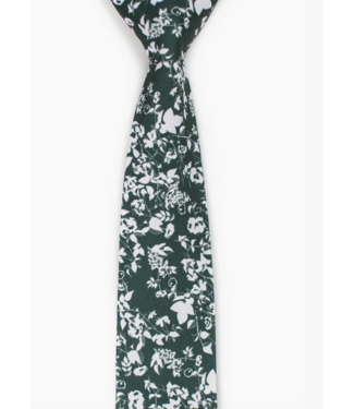 Kodiak Floral Necktie- Forest Green