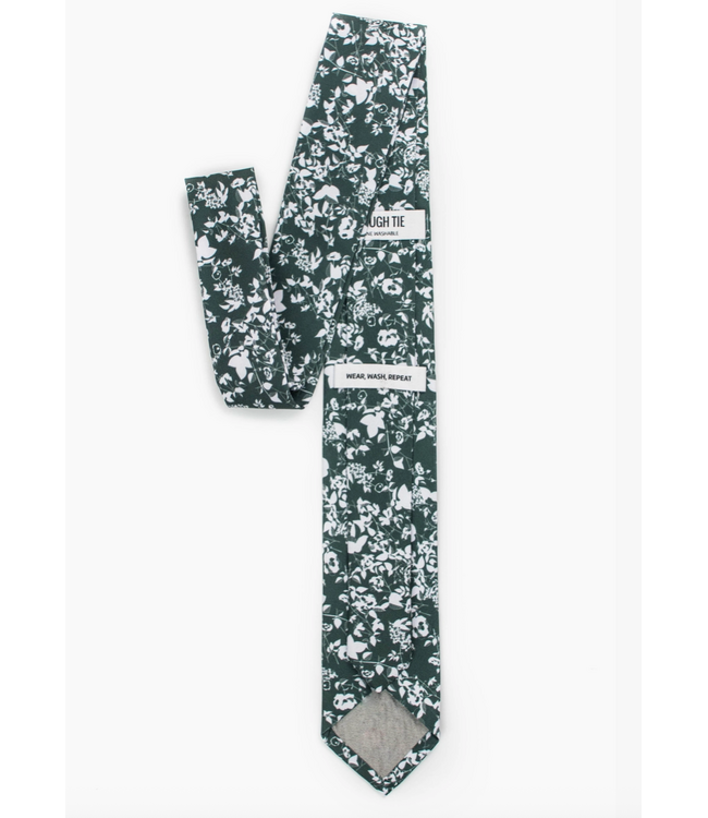 Kodiak Floral Necktie- Forest Green