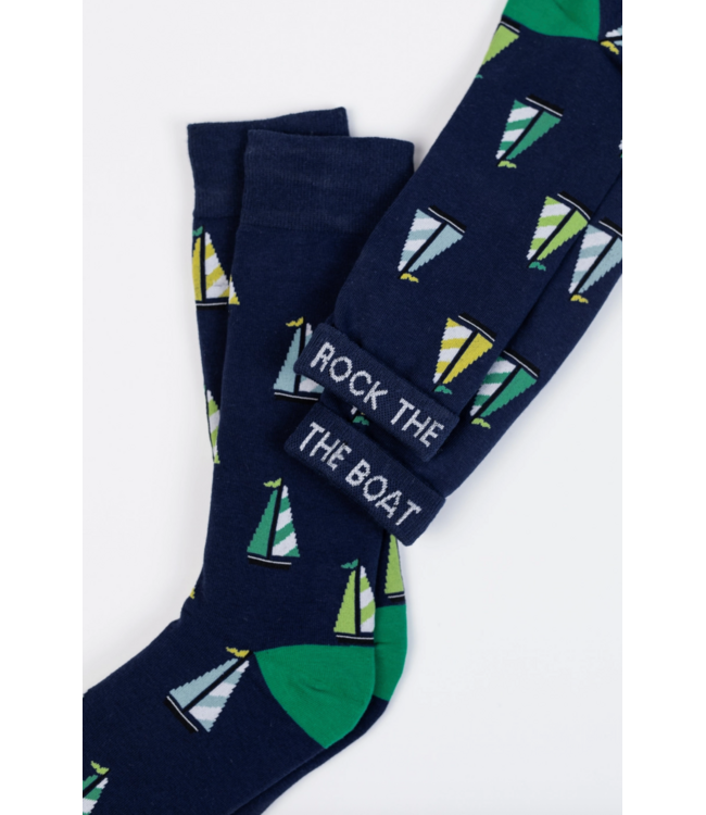 Rock The Boat Sock- Navy