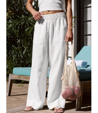 Beyond Yoga Softwash Linen Easy Wide Leg Pant- White