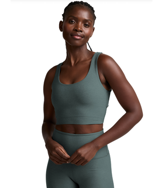 Beyond Yoga Spacedye Twister Cropped Tank- Storm Heather