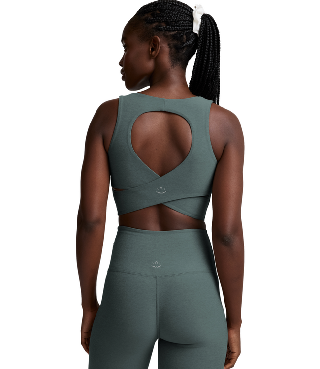 Spacedye Twister Cropped Tank- Storm Heather