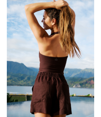 Beyond Yoga Spacedye Square Halter Tank- Iced Mocha