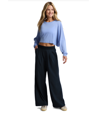 Beyond Yoga Studio Luxe Cropped Long Sleeve Tee- Pastel Periwinkle