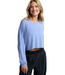 Studio Luxe Cropped Long Sleeve Tee- Pastel Periwinkle