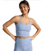 Spacedye Slim Racerback Cropped Tank- Pastel Periwinkle Heather