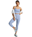Spacedye Slim Racerback Cropped Tank- Pastel Periwinkle Heather