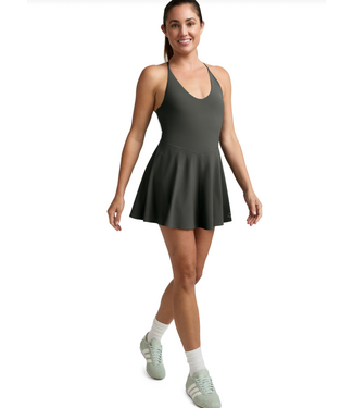 Beyond Yoga You're A Force Dress- Slate Green