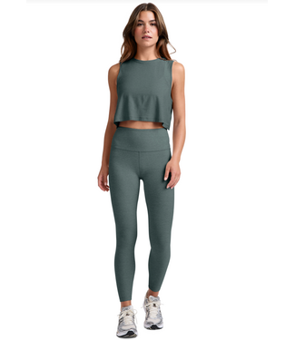 Beyond Yoga Featherweight Minimal Cropped Tank- Storm Heather