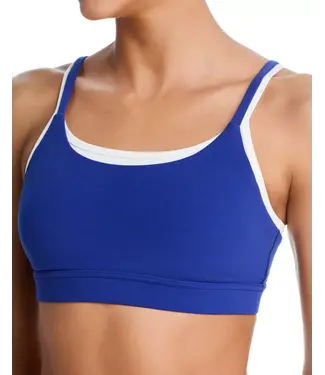 Splits59 Elliah Airweight Double Layer Bra- Cobalt/White