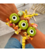Yellow Bandana Scarf Bracelet with Lime Glass Eye