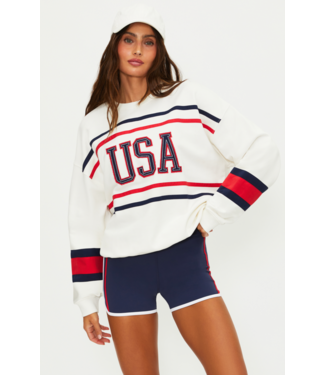 Beach Riot Devyn Oversized Sweatshirt- Firework Colorblock