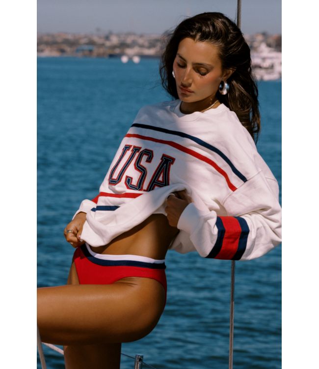 Devyn Oversized Sweatshirt- Firework Colorblock