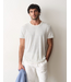 Relaxed Hemp Cotton Tee- White/Mediterranea Stripe