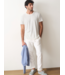 Relaxed Hemp Cotton Tee- White/Mediterranea Stripe