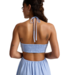 Softwash Linen Halter Dress- Pastel Periwinkle