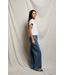 Alanis Recycled Cotton V Neck Tee- White