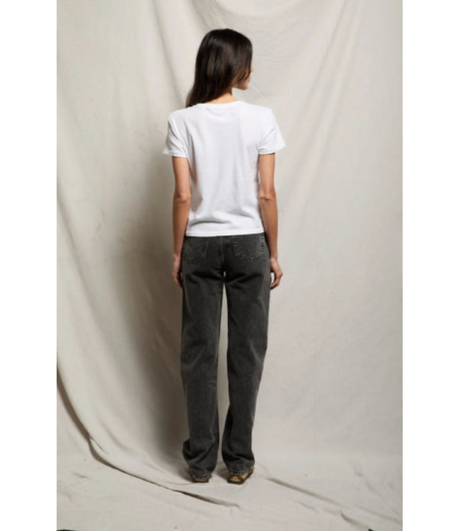 Lisa Recycled Cotton Fitted Tee- White