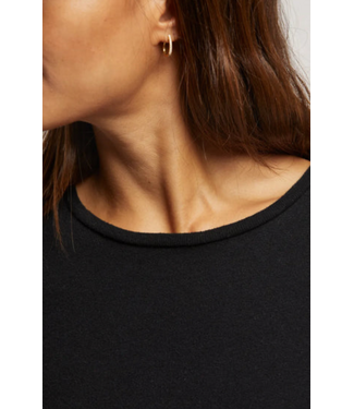 Perfectwhitetee Lisa Recycled Cotton Fitted Tee- Black