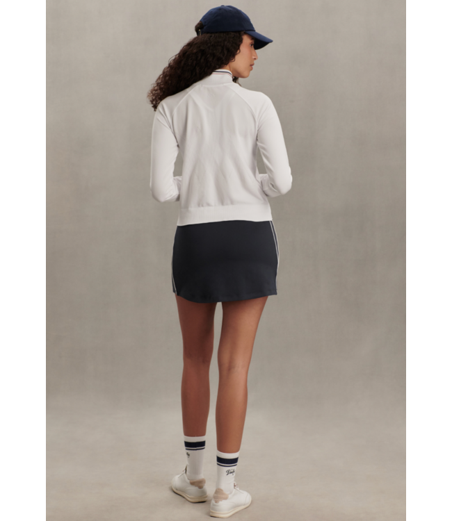 Len Seamless Zip Through- White